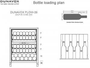 Dunavox Flow 39, Unterbau-Weinkhlschrank, schwarz, DAUF-39.121DB. Mit 3 Jahren Garantie!