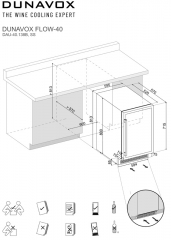 Dunavox Flow / Sera 40, Unterbau-Weinkhlschrank, Edelstahl, DAUF-40.138SS. Mit 3 Jahren Garantie!