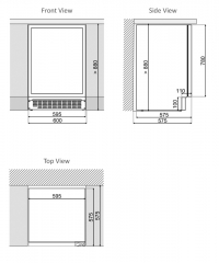 Dunavox Flow 45, Unterbau-Weinkhlschrank, ohne Front, DAUF-45.125DOP.TO. Mit 3 Jahren Garantie!