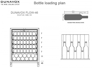 Dunavox Flow 46, Unterbau-Weinkhlschrank, schwarz, DAUF-46.138B. Mit 3 Jahren Garantie!