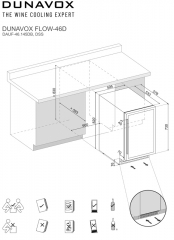 Dunavox Flow 46D, Unterbau-Weinkhlschrank, schwarz, DAUF-46.145DB. Mit 3 Jahren Garantie!