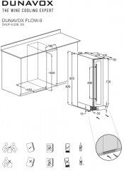 Dunavox Flow 9, Weinkhlschrank Unterbau, schwarz, DAUF-9.22B. Mit 3 Jahren Garantie!