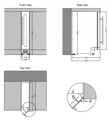 Dunavox Flow 9, Weinkhlschrank Unterbau, schwarz, DAUF-9.22B. Mit 3 Jahren Garantie!