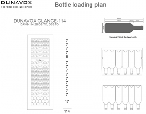 Dunavox Glance 114, Weinkhlschrank, schwarz, DAVG-114.288DB.TO. Mit 3 Jahren Garantie!