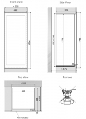 Dunavox Glance 114, Weinkhlschrank, ohne Front, DAVG-114.288DOP.TO. Mit 3 Jahren Garantie!