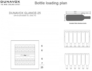 Dunavox Glance 25, Weinkhlschrank, schwarz, DAVG-25.63DB.TO. Mit 3 Jahren Garantie!