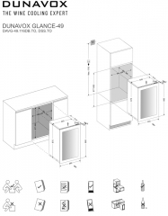 Dunavox Glance 49, Weinkhlschrank, schwarz, DAVG-49.116DB.TO. Mit 3 Jahren Garantie!