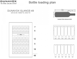 Dunavox Glance 49, Weinkhlschrank, schwarz, DAVG-49.116DB.TO. Mit 3 Jahren Garantie!