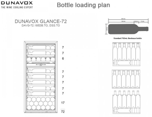 Dunavox Glance 72, Weinkhlschrank, schwarz, DAVG-72.185DB.TO. Mit 3 Jahren Garantie!