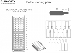 Dunavox Grande 166, Weinkhlschrank, schwarz, DX-166.428DBK. Mit 3 Jahren Garantie!