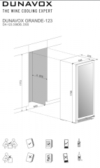 Dunavox Grande 123, Weinkhlschrank, schwarz, DX-123.338DB. Mit 3 Jahren Garantie!