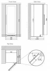 Dunavox Grande 123, Weinkhlschrank, schwarz, DX-123.338DB. Mit 3 Jahren Garantie!