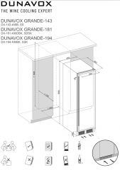 Dunavox Grande 181, Weinkhlschrank, schwarz, DX-181.490DBK. Mit 3 Jahren Garantie!