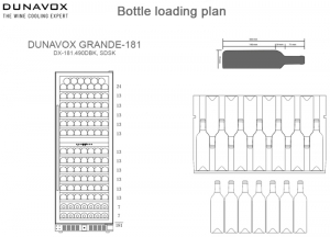 Dunavox Grande 181, Weinkhlschrank, schwarz, DX-181.490DBK. Mit 3 Jahren Garantie!