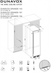 Dunavox Grande 194, Weinkhlschrank, schwarz, DX-194.490BK. Mit 3 Jahren Garantie!