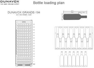 Dunavox Grande 194, Weinkhlschrank, schwarz, DX-194.490BK. Mit 3 Jahren Garantie!