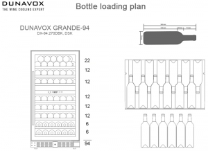 Dunavox Grande 94, Weinkhlschrank, schwarz, DX-94.270DBKK. Mit 3 Jahren Garantie!