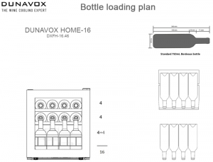 Dunavox Home 16, Weinkhlschrank, schwarz, DXFH-16.46. Mit 3 Jahren Garantie!