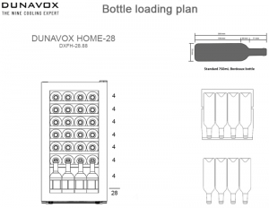 Dunavox Home 28, Weinkhlschrank, schwarz, DXFH-28.88. Mit 3 Jahren Garantie!