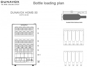 Dunavox Home 30, Weinkhlschrank, schwarz, DXFH-30.80. Mit 3 Jahren Garantie!