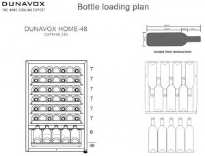 Dunavox Home 48, Weinkhlschrank, schwarz, DXFH-48.130. Mit 3 Jahren Garantie!