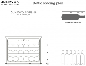 Dunavox Soul 18, Weinkhlschrank, schwarz, DAVS-18.46B. Mit 3 Jahren Garantie!