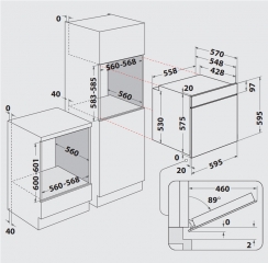 Privileg PBWK3 OH8V IN, Heiluftbackofen mit 9 Funktionen, EEK: A+, mit 5 Jahren Garantie!