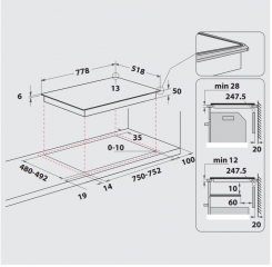 Privileg PC 35S77 AL, Induktions-Kochfeld 80 cm, Aluminiumrahmen gebrstet, mit 5 Jahren Garantie!