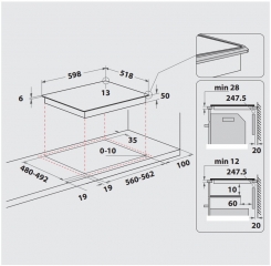 Privileg PC 09S60 AL, Induktions-Kochfeld 60 cm, Aluminiumrahmen gebrstet, mit 5 Jahren Garantie!