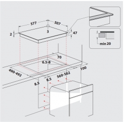 Privileg PCTHR K6042 IN, Glaskeramik-Kochfeld herdgebunden 60 cm, Edelstahlrahmen, mit 5 Jahren Garantie!