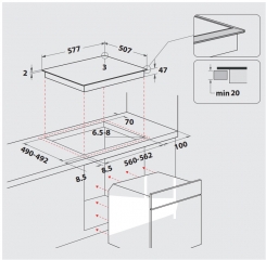 Privileg PCTHR K6040 IN, Glaskeramik-Kochfeld herdgebunden 60 cm, Edelstahlrahmen, mit 5 Jahren Garantie!