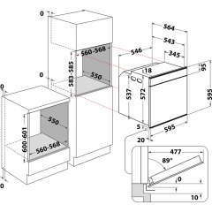 Bauknecht BIK7 CSP8TS PT Einbau-Backofen mit Pyrolyse und Dampffunktionen, EEK: A+, mit 5 Jahren Garantie!