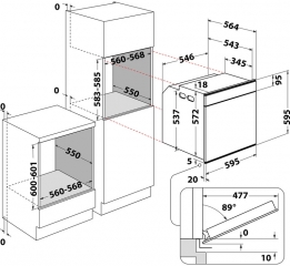 Bauknecht BIK7 CPC8TS PT Einbau-Backofen mit Pyrolyse, EEK: A+, mit 5 Jahren Garantie!