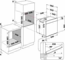 Bauknecht BIK5 DP8FS2 ES Einbau-Backofen mit Pyrolyse, EEK: A+, mit 5 Jahren Garantie!