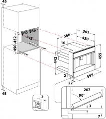 Bauknecht KMT11 F45 Einbau-Kaffeevollautomat (Nische 45), mit 5 Jahren Garantie!