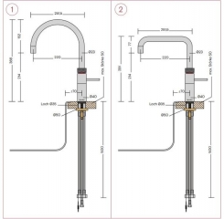 Quooker Fusion Round, COMBI + Plus, gold, 22+FRGLD, 7 JAHRE GARANTIE