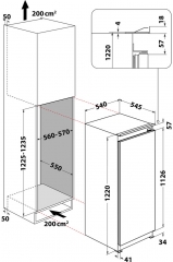 Bauknecht KSI 12GS2, Einbau-Khlschrank mit Gefrierfach, weiss, EEK: E, mit 5 Jahren Garantie!