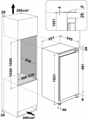 Bauknecht KSI 10GF2, Einbau-Khlschrank mit Gefrierfach, weiss, EEK: E, mit 5 Jahren Garantie!