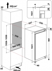 Bauknecht KSI 10VF2, Einbau-Khlschrank, weiss, EEK: E, mit 5 Jahren Garantie!