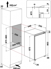 Bauknecht KSI 9VF2, Einbau-Khlschrank, weiss, EEK: E, mit 5 Jahren Garantie!