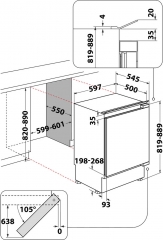 Bauknecht KSU 8GF2, Unterbau-Khlschrank mit Gefrierfach, weiss, EEK: E, mit 5 Jahren Garantie!