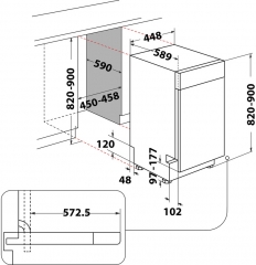 Bauknecht BSUO 3O23 PF X, Geschirrspler fr Unterbau, 45 cm, EEK: E, mit 5 Jahren Garantie!