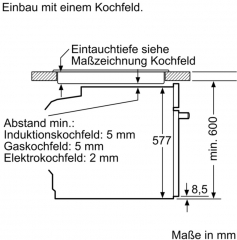 Neff B5ACH7AG0, Einbaubackofen mit Pyrolyse und Slide&Hide, Graphite-Grey, EEK: A, MIT 7 JAHREN GARANTIE