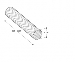Bosch DZZ1XX1X1, Aluflex-Rohr rund 150 mm