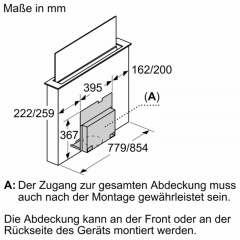 Neff Einbausatz Montageset fr abnehmbaren Lfter, Z92WWM11