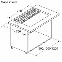 Neff Montageset (fr nahtlosen Einbau) fr 80 cm, Z92WWY8X2