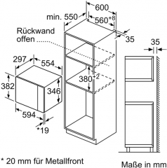 Neff HLAWD23G0, Einbau-Mikrowellengert, Graphite-Grey, mit 5 Jahren Garantie!