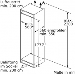 Neff KI8815OD0 N90, FreshSafe 3 Einbau-Khlschrank, 177,5 cm, EEK: D, MIT 7 JAHREN GARANTIE