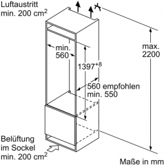 Neff KI8516DE0 N90, FreshSafe 3 Einbau-Khlschrank, 140 cm, EEK: E, MIT 7 JAHREN GARANTIE