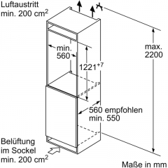 Neff KI8416DE0 N90, FreshSafe 3 Einbau-Khlschrank, 122,5 cm, EEK: E, MIT 7 JAHREN GARANTIE